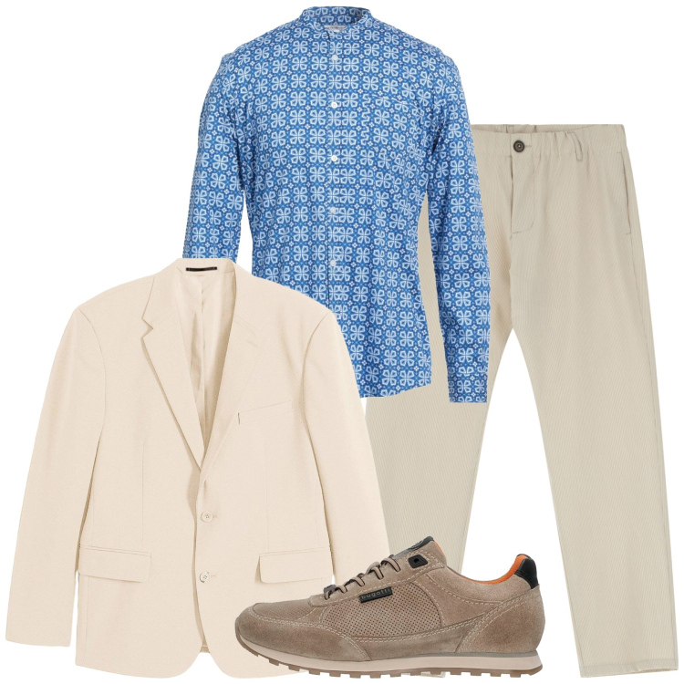 Outfit uomo - In ufficio. Stile Urban per Ufficio. Abbinamento con giacche, camicie, pantaloni, sneakers.