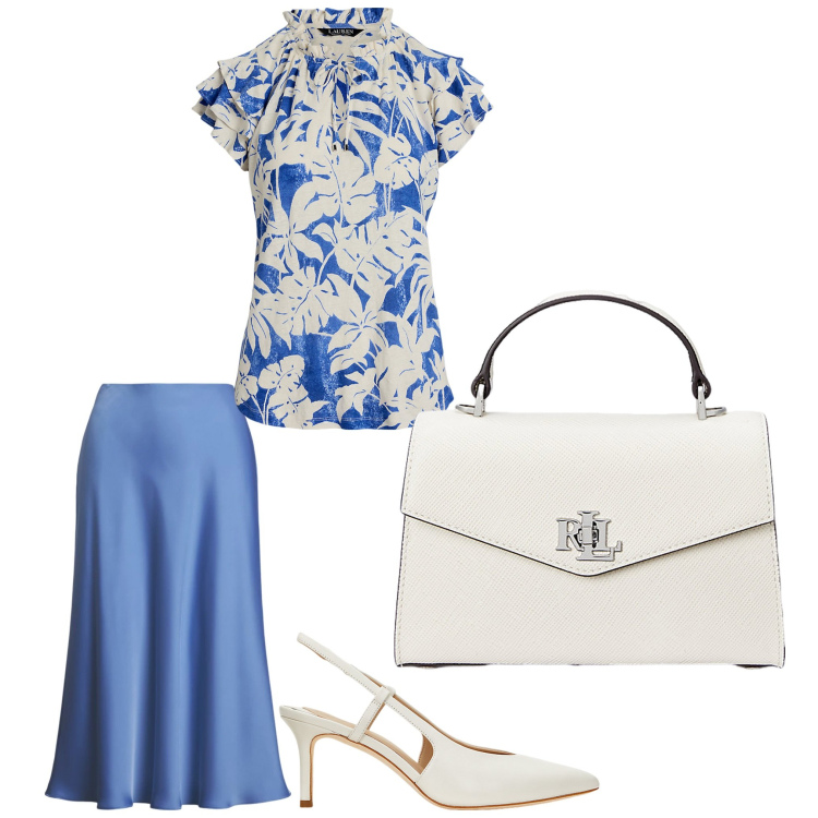 Outfit donna - Cerimonia semplice. Stile Chic per Cerimonia. Abbinamento con top, décolleté, gonne, borse a mano.