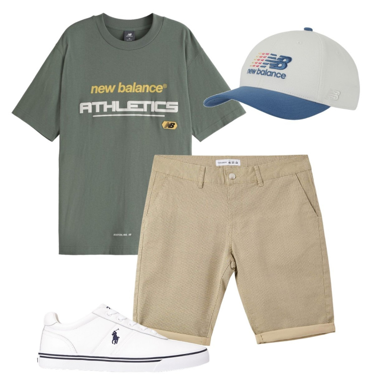 Outfit uomo - Con le bermuda. Stile Casual per Mare. Abbinamento con pantaloni corti, t-shirt, cappelli, sneakers.