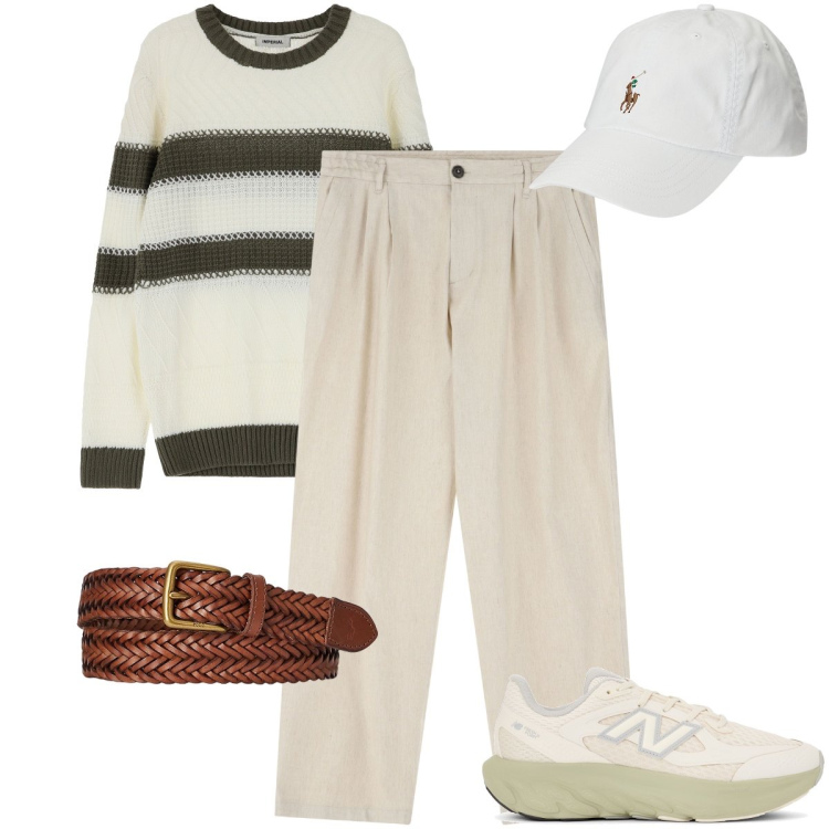 Outfit uomo - La maglia a righe. Stile Urban per Tutti i giorni. Abbinamento con sneakers, pantaloni, maglieria, cappelli, cinture.