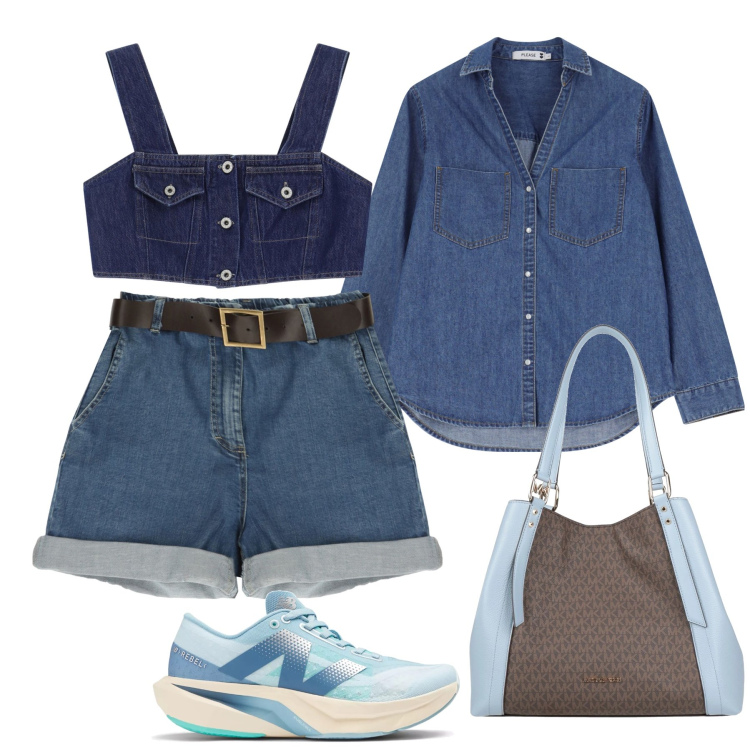 Outfit donna - All jeans forever. Stile Sporty chic per Tutti i giorni. Abbinamento con borse a mano, sneakers, camicie, top, bermuda.