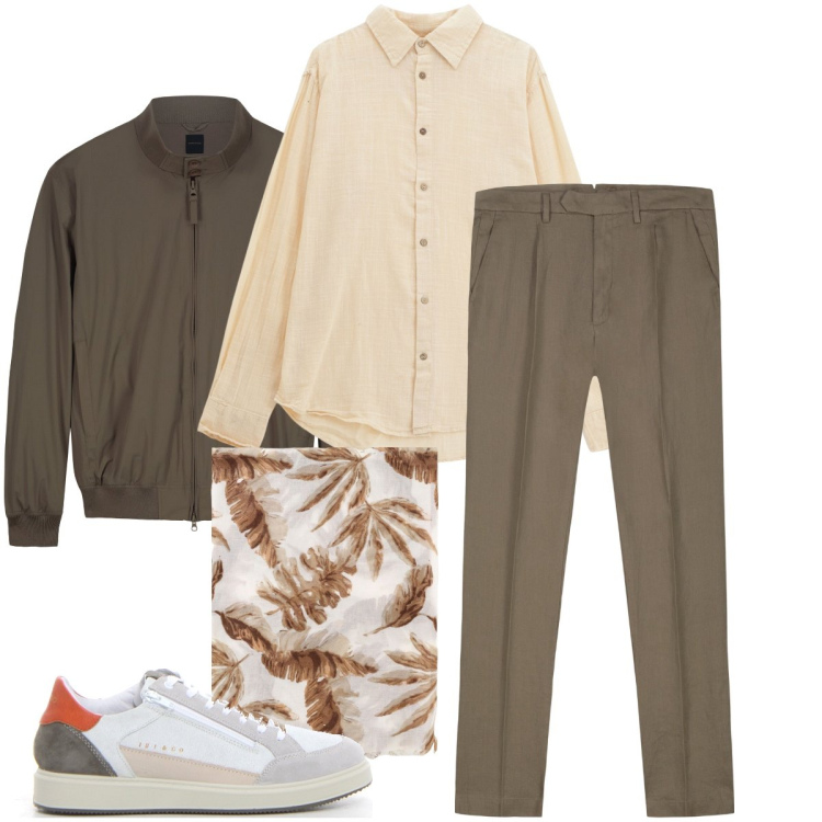 Outfit uomo - Il giubbotto leggero. Stile Business/Elegante per Ufficio. Abbinamento con camicie, sciarpe e foulard, pantaloni, bomber, sneakers.