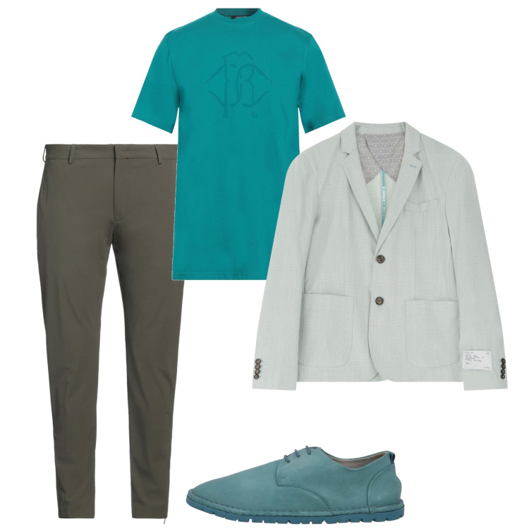 Outfit uomo - Maggio. Stile Trendy per Tutti i giorni. Abbinamento con t-shirt, scarpe stringate, pantaloni skinny, giacche.