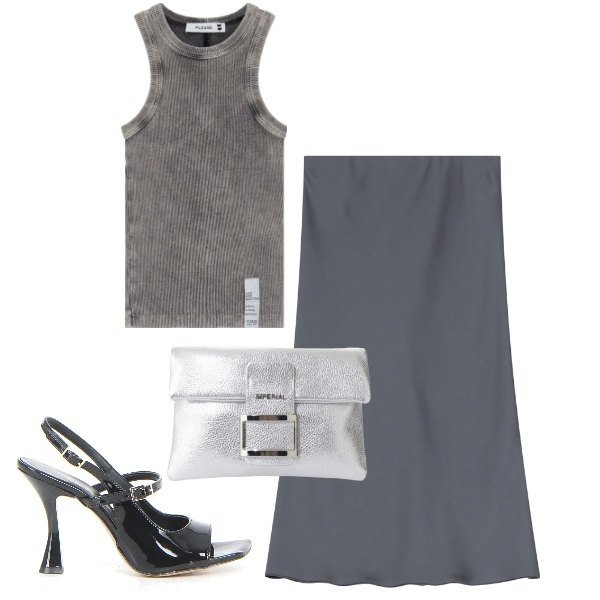 Outfit donna - Saper osare. Stile Sexy per Serata fuori. Abbinamento con canottiere, pochette, gonne, sandali col tacco.