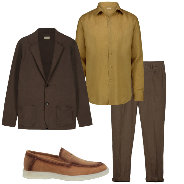Outfit uomo - Business men. Stile Business/Elegante per Ufficio. Abbinamento con scarpe stringate, camicie, cardigans, pantaloni.