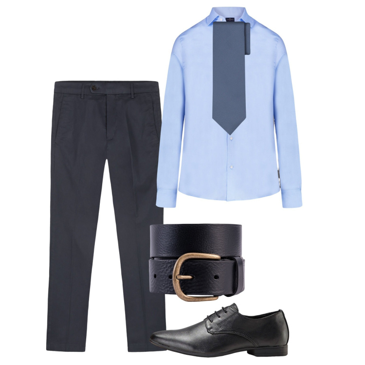 Outfit uomo - Cerimonia. Stile Business/Elegante per Cerimonia. Abbinamento con scarpe stringate, camicie, cinture, pantaloni chino, cravatte.