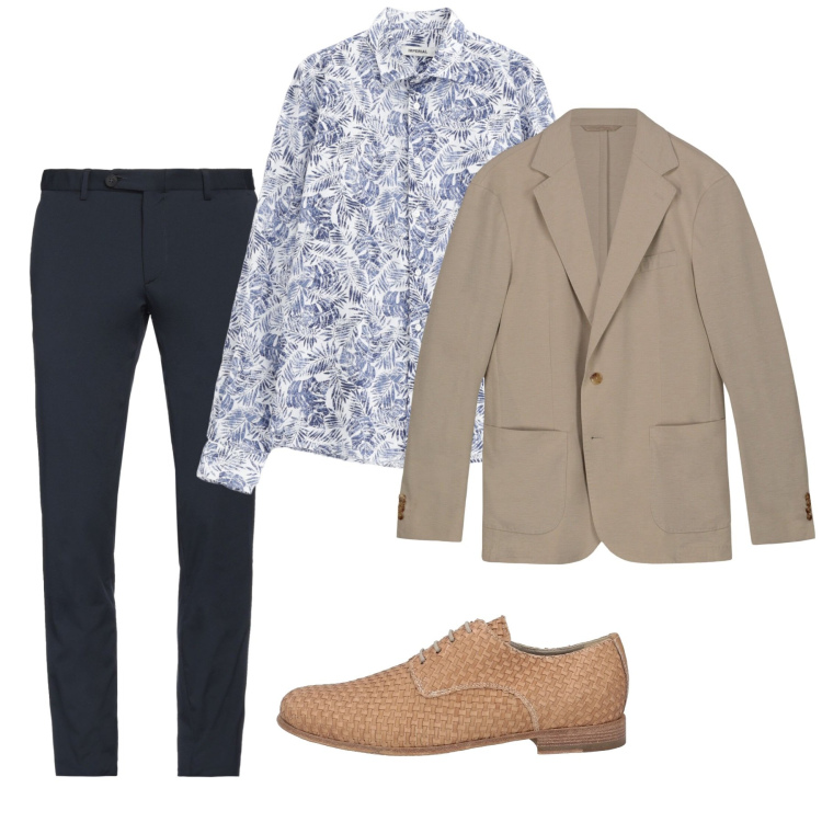 Outfit uomo - Maggio. Stile Trendy per Tutti i giorni. Abbinamento con pantaloni, scarpe stringate, camicie, giacche.