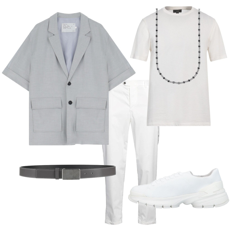 Outfit uomo - Aperitivo!. Stile Trendy per Tutti i giorni. Abbinamento con cinture, pantaloni skinny, pullovers, sneakers, collane, giacche.