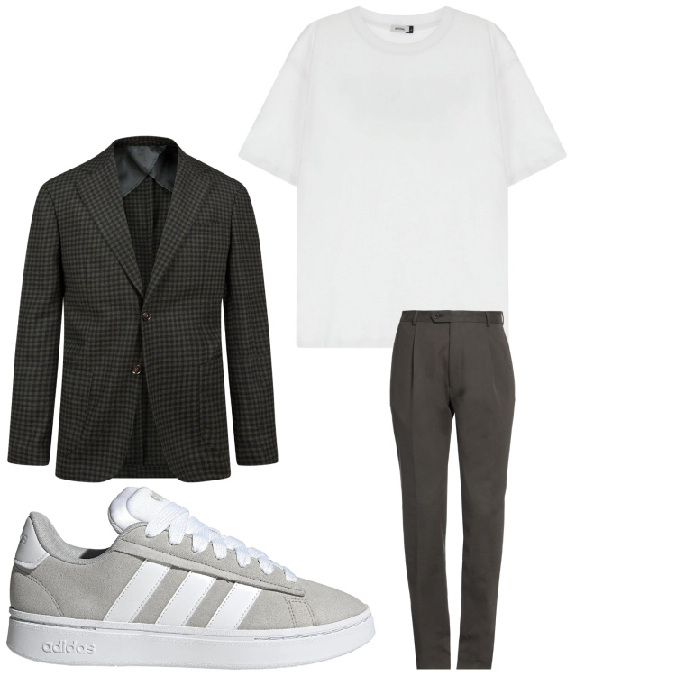 Outfit uomo - Elegante t shirt. Stile Business/Elegante per Serata speciale. Abbinamento con pantaloni, t-shirt, giacche, sneakers.