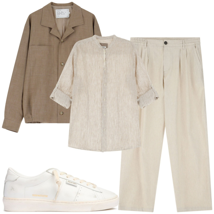 Outfit uomo - Aperitivo. Stile Trendy per Serata speciale. Abbinamento con pantaloni, cappotti, camicie, sneakers.