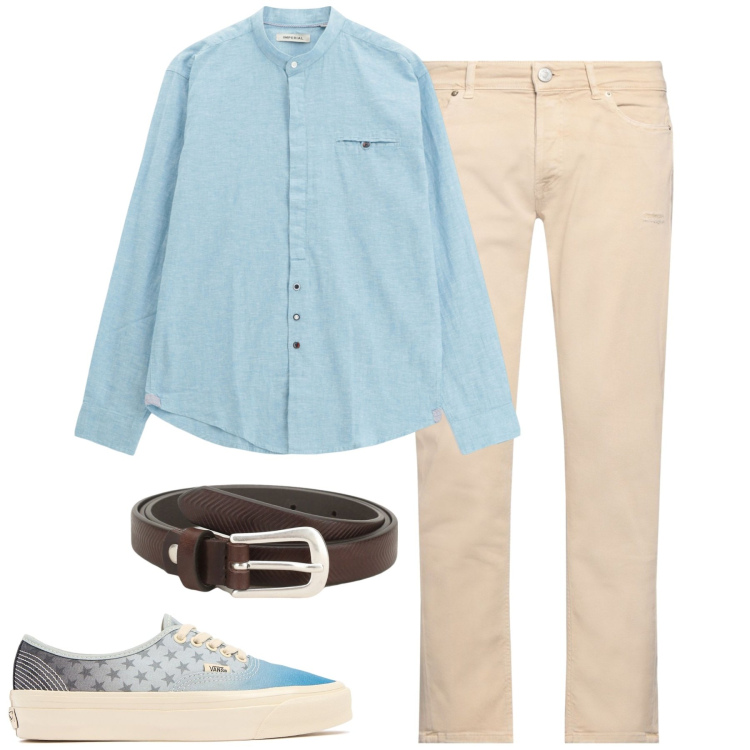 Outfit uomo - Total look #2168071. Stile Urban per Tutti i giorni. Abbinamento con pantaloni, cinture, camicie, sneakers.