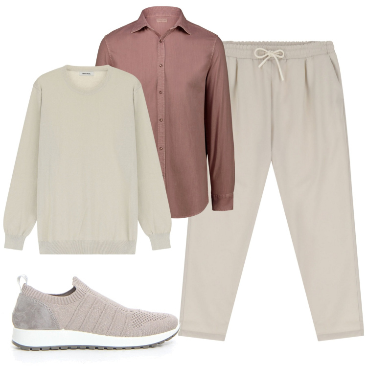 Outfit uomo - City. Stile Urban per Tutti i giorni. Abbinamento con pantaloni, maglieria, camicie, sneakers.