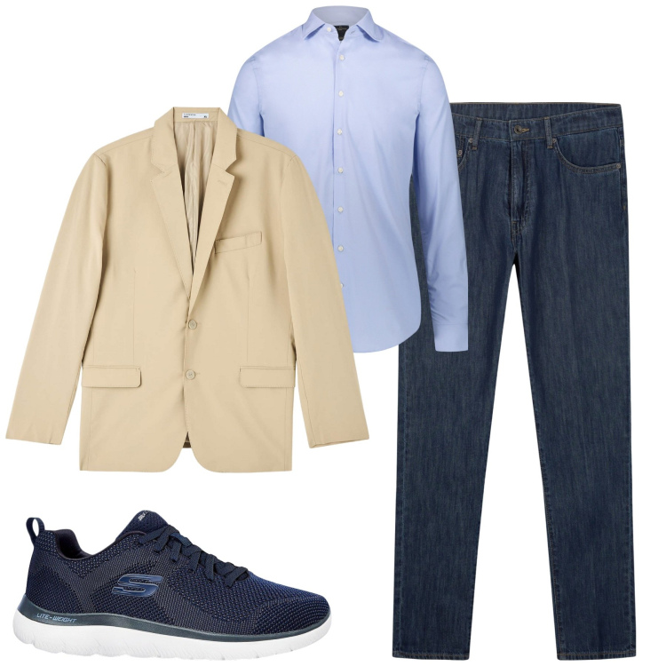 Outfit uomo - City. Stile Urban per Tutti i giorni. Abbinamento con sneakers, giacche, camicie, jeans.