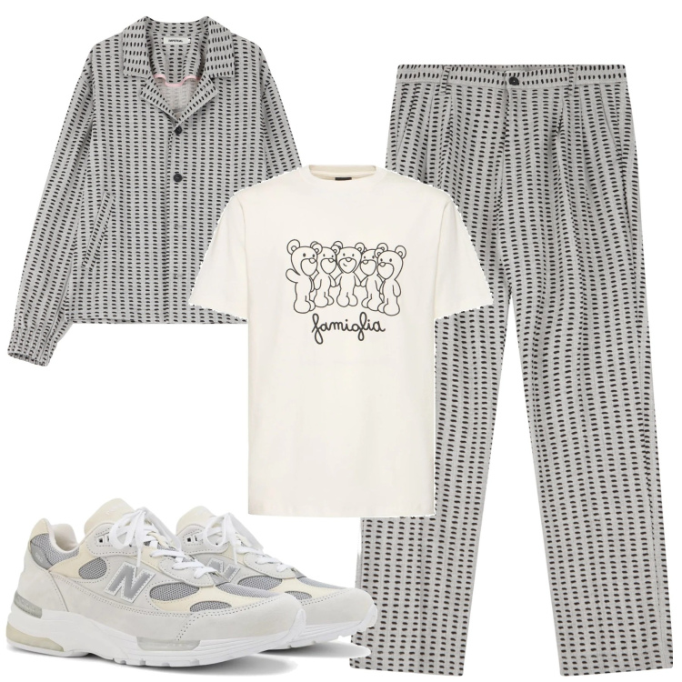 Outfit uomo - Originale. Stile Trendy per Tutti i giorni. Abbinamento con sneakers, pantaloni, cappotti, t-shirt.