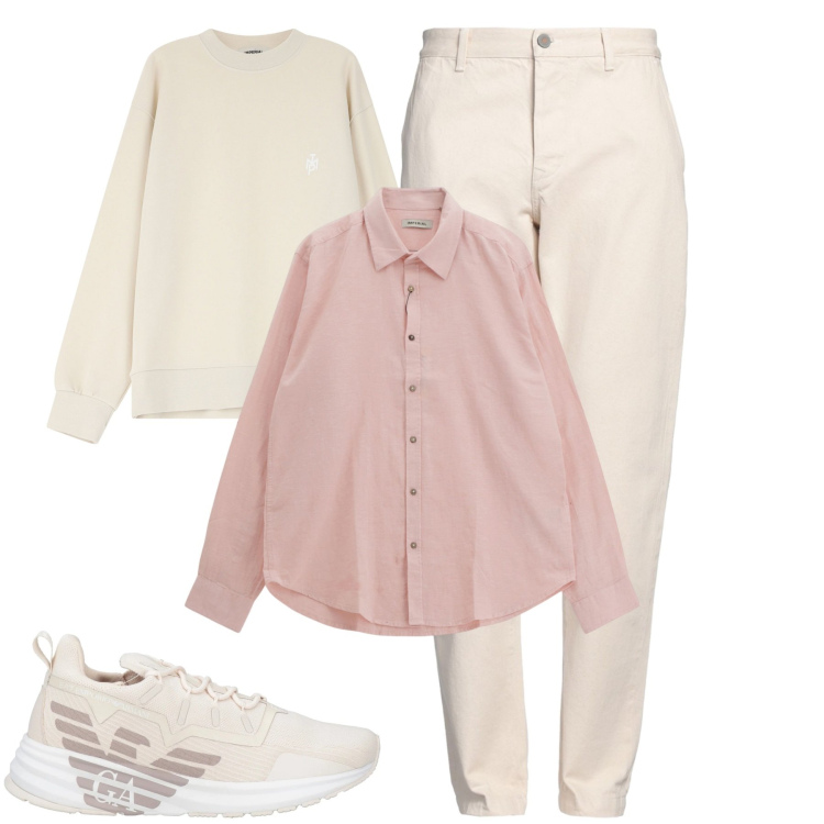 Outfit uomo - City. Stile Urban per Tutti i giorni. Abbinamento con pantaloni chino, sneakers, camicie, felpe.