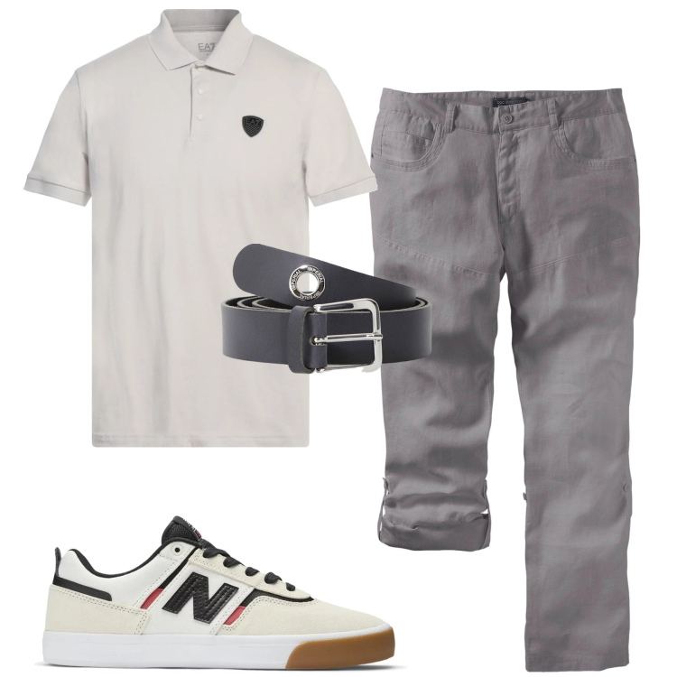 Outfit uomo - Total look #2168617. Stile Casual per Tutti i giorni. Abbinamento con pantaloni, polo, sneakers, cinture.