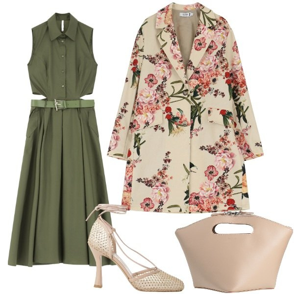 Outfit donna - la comunione di Sveva. Stile Romantica per Cerimonia. Abbinamento con borse a mano, trench, vestiti senza maniche, décolleté.