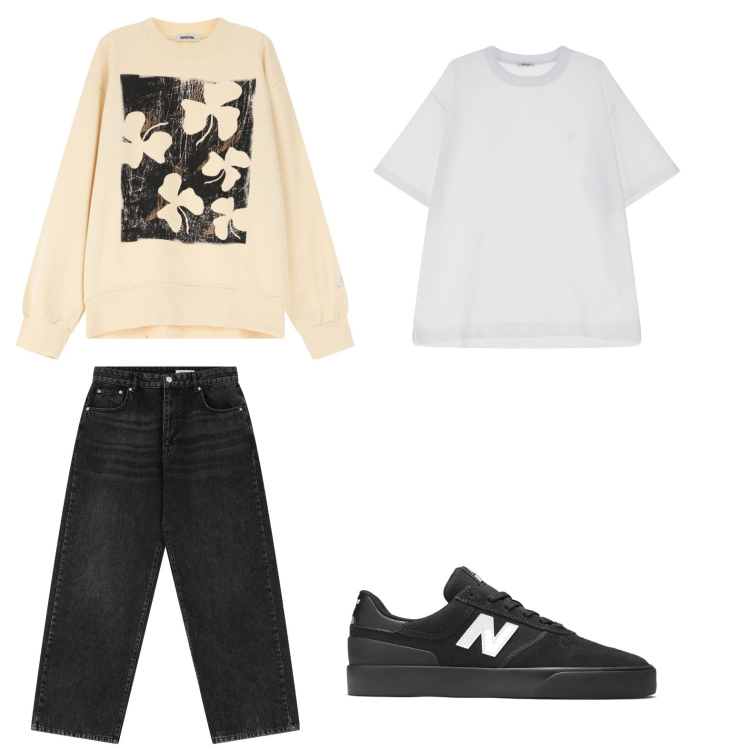 Outfit uomo - Chill 3. Stile Urban per Tutti i giorni. Abbinamento con sneakers, felpe, jeans dritti, t-shirt.