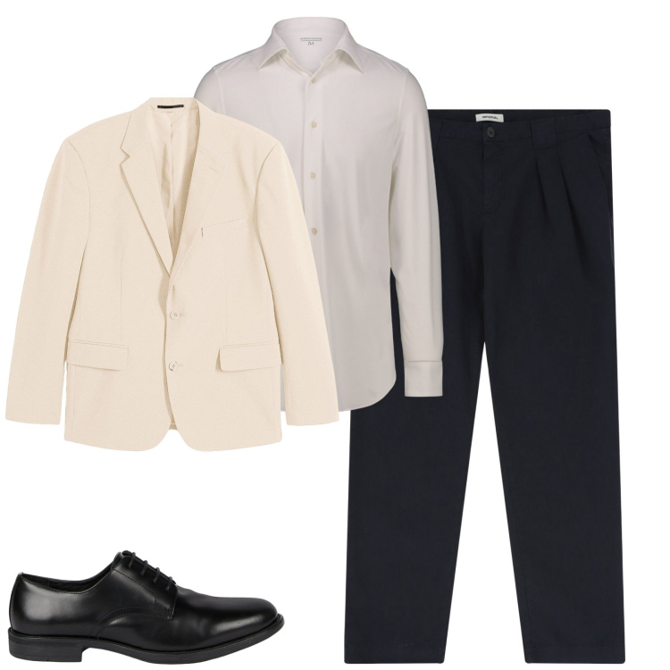 Outfit uomo - Total look #2168841. Stile Urban per Tutti i giorni. Abbinamento con giacche, pantaloni, scarpe stringate, camicie.
