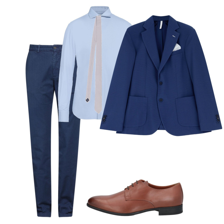 Outfit uomo - Cerimonia. Stile Business/Elegante per Cerimonia. Abbinamento con camicie, scarpe stringate, pantaloni chino, giacche, cravatte.