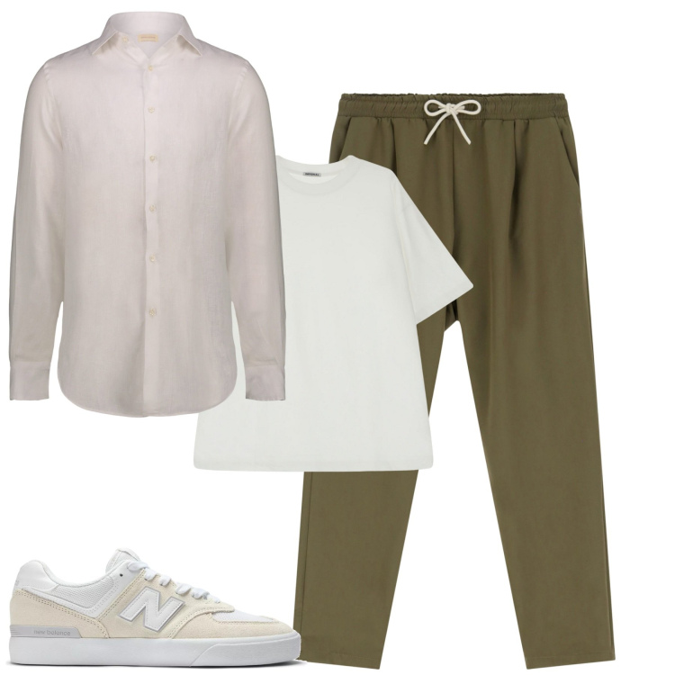 Outfit uomo - City. Stile Urban per Tutti i giorni. Abbinamento con sneakers, t-shirt, pantaloni, camicie.