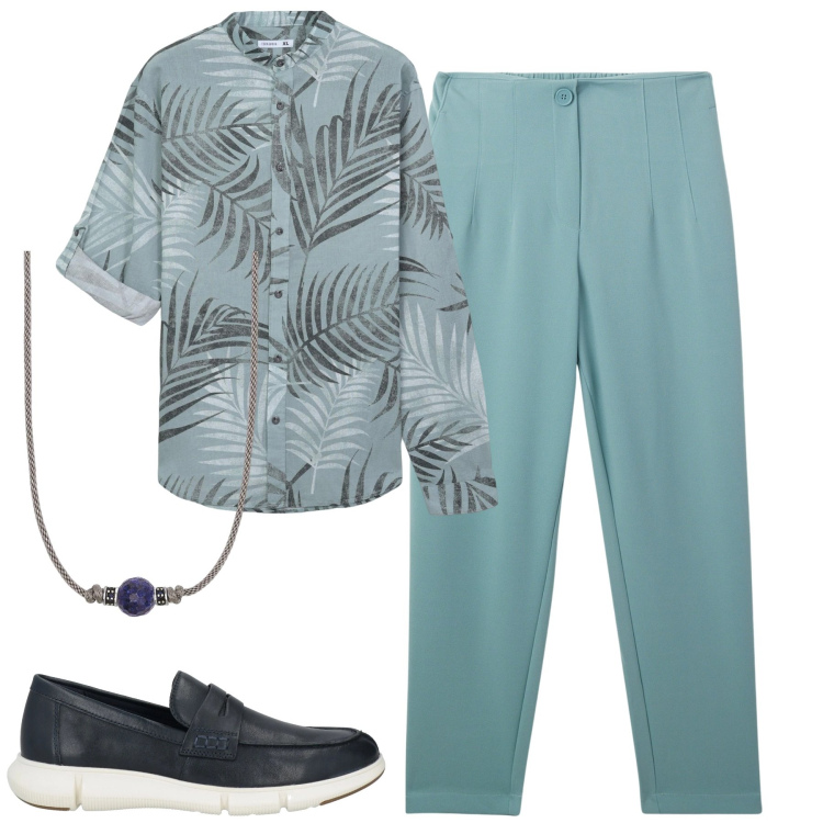 Outfit uomo - Aperitivo. Stile Trendy per Serata speciale. Abbinamento con scarpe stringate, pantaloni chino, camicie, collane.