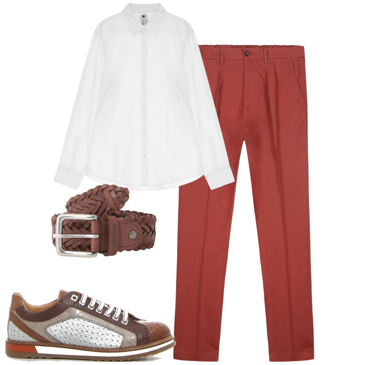 Outfit uomo - City. Stile Urban per Tutti i giorni. Abbinamento con camicie, cinture, pantaloni, sneakers.