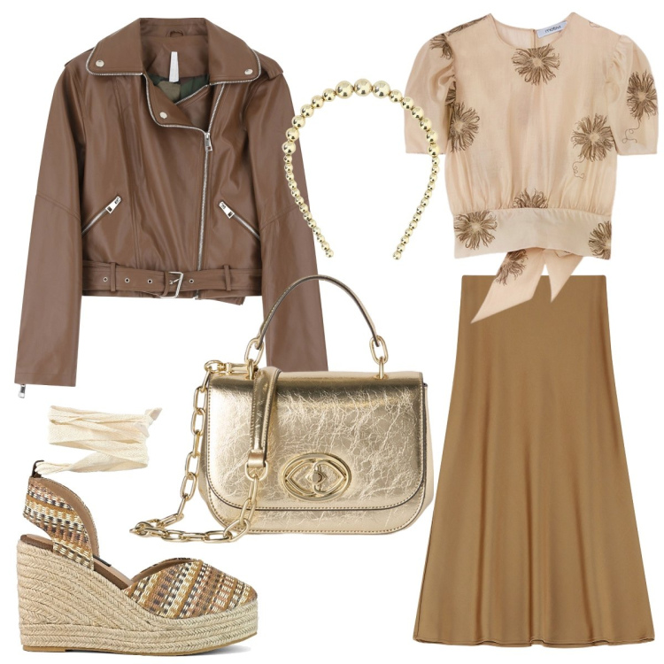 Outfit donna - La blusa leggera. Stile Glamour per Serata fuori. Abbinamento con gonne longuette, giacche, cerchietti, zeppe, borse a tracolla, bluse.