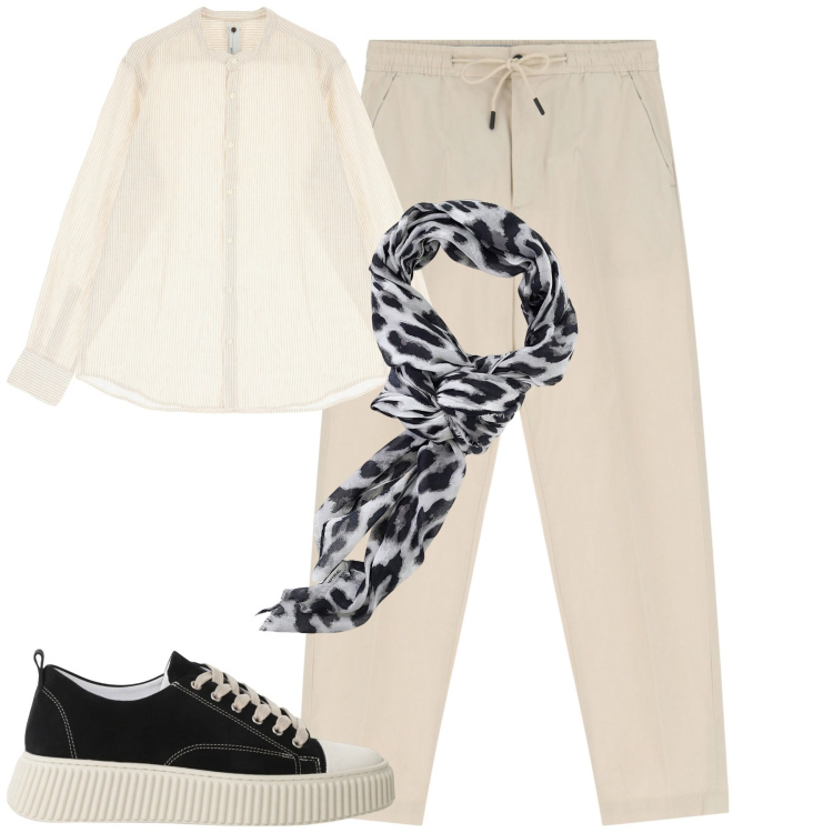 Outfit uomo - Aperitivo. Stile Trendy per Serata speciale. Abbinamento con sneakers, pantaloni chino, camicie, sciarpe e foulard.