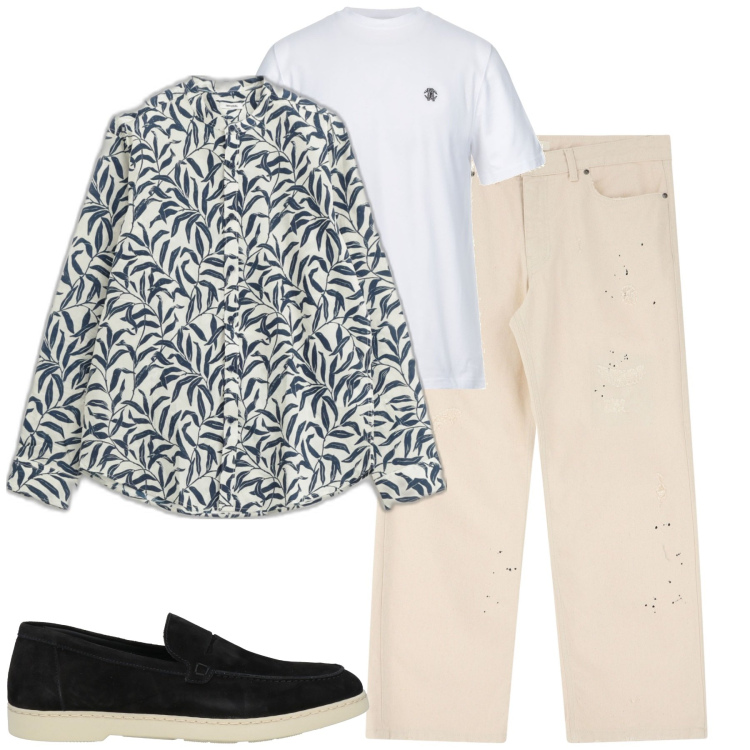 Outfit uomo - Total look #2171679. Stile Casual per Tutti i giorni. Abbinamento con t-shirt, scarpe stringate, pantaloni, camicie.