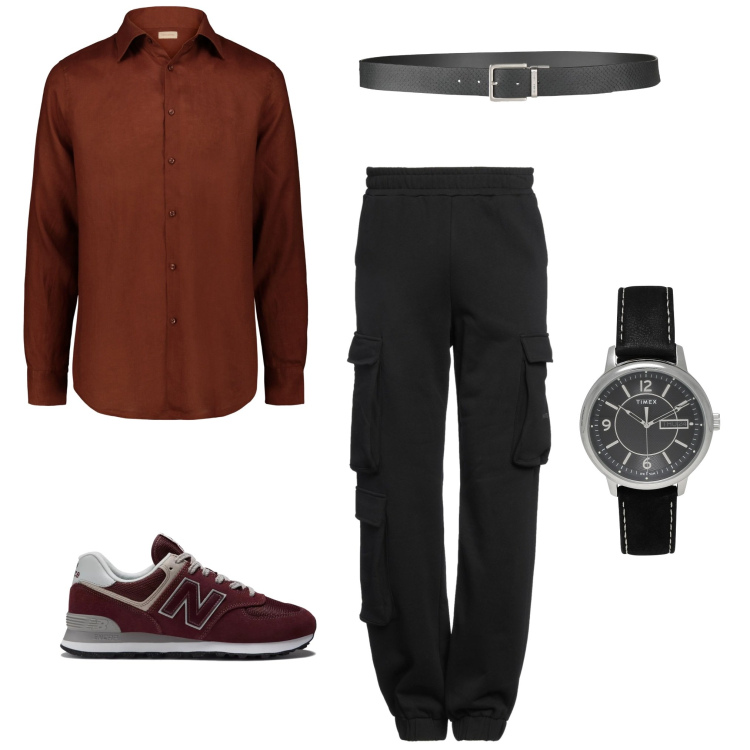 Outfit uomo - Casual over 40. Stile Casual per Tutti i giorni. Abbinamento con orologi, cinture, pantaloni cargo, sneakers, camicie.