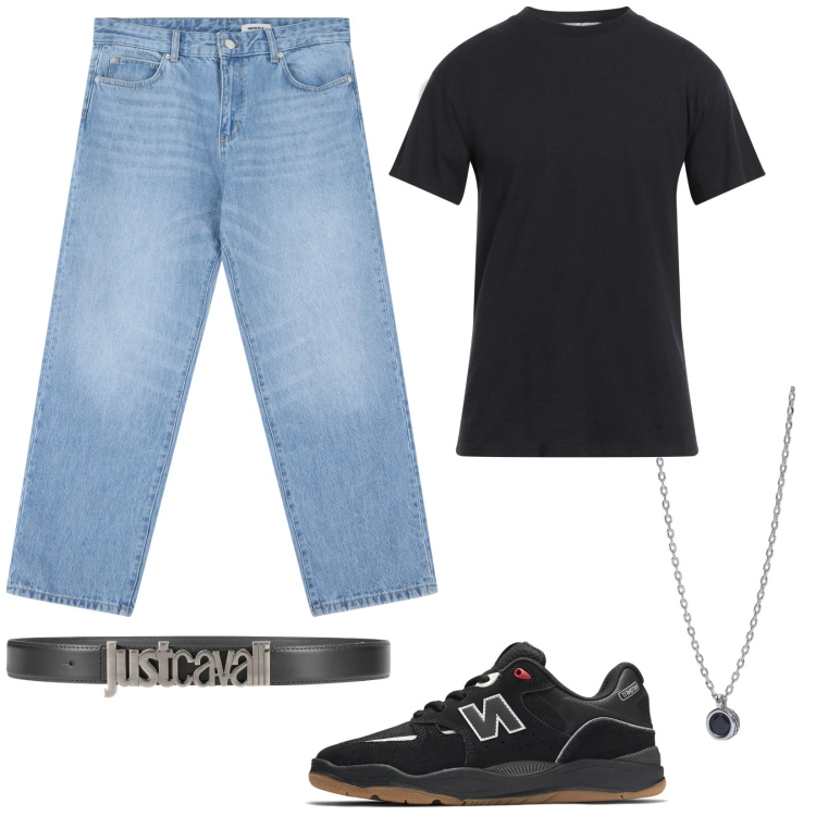 Outfit uomo - Micro accessori, maxi effetto. Stile Urban per Tutti i giorni. Abbinamento con t-shirt, cinture, collane, sneakers, jeans.