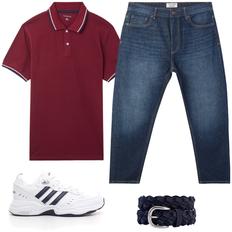 Outfit uomo - Total look #2173293. Stile Urban per Tutti i giorni. Abbinamento con jeans, polo, cinture, sneakers.