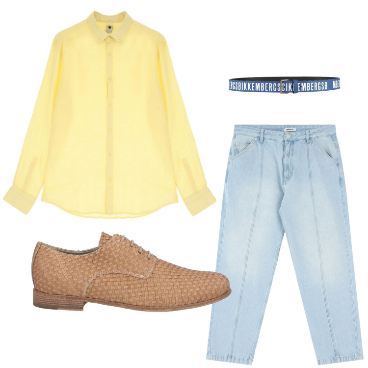 Outfit uomo - Micro-accessori, maxi effetto. Stile Casual per Tutti i giorni. Abbinamento con cinture, scarpe stringate, jeans, camicie.