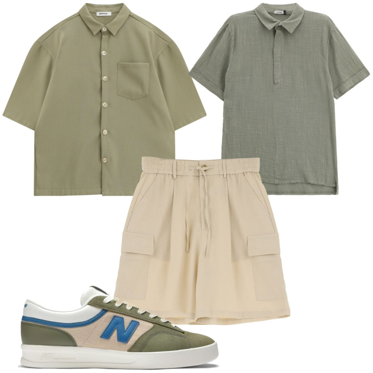 Outfit uomo - Imperial - The Art of Vacation. Stile Casual per Tutti i giorni. Abbinamento con sneakers, bermuda, camicie a manica corta, polo.