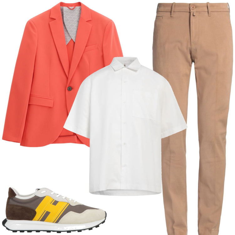 Outfit uomo - Total look #2173690. Stile Trendy per Tutti i giorni. Abbinamento con camicie a manica corta, pantaloni, sneakers, giacche.