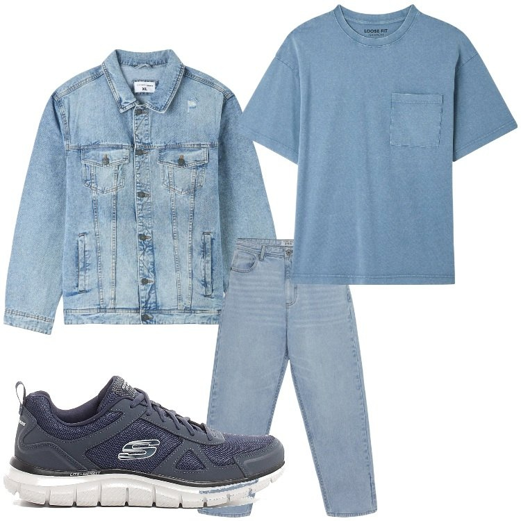 Outfit uomo - Jeans. Stile Casual per Tutti i giorni. Abbinamento con giacche, t-shirt, jeans, sneakers.