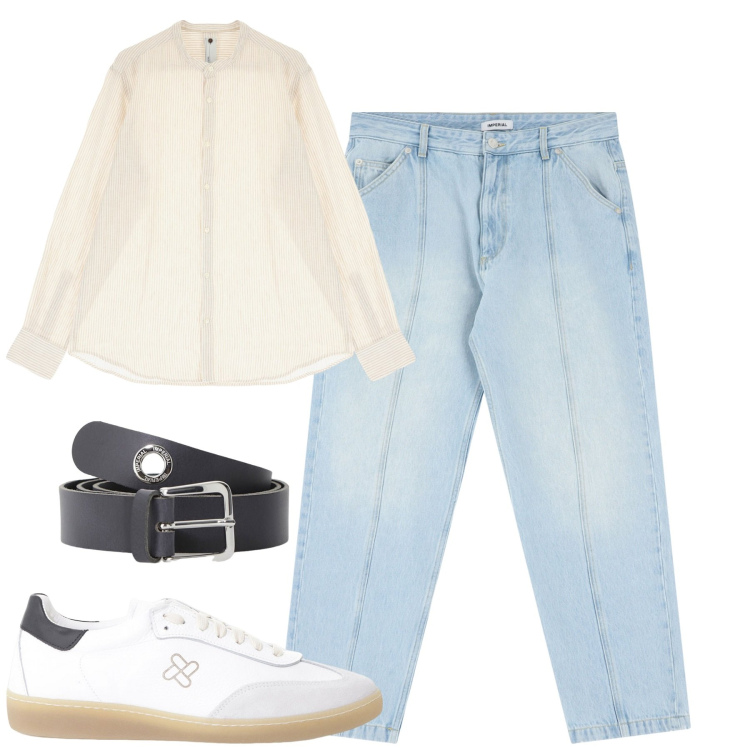 Outfit uomo - Total look #2174102. Stile Casual per Tutti i giorni. Abbinamento con jeans, camicie, cinture, sneakers.