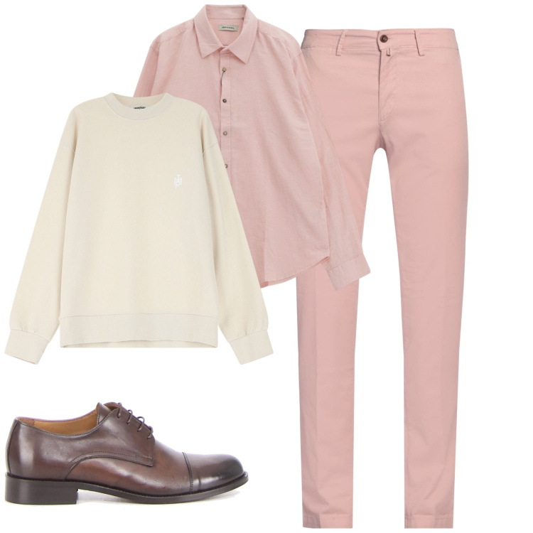 Outfit uomo - City. Stile Urban per Tutti i giorni. Abbinamento con pantaloni chino, camicie, felpe, scarpe stringate.