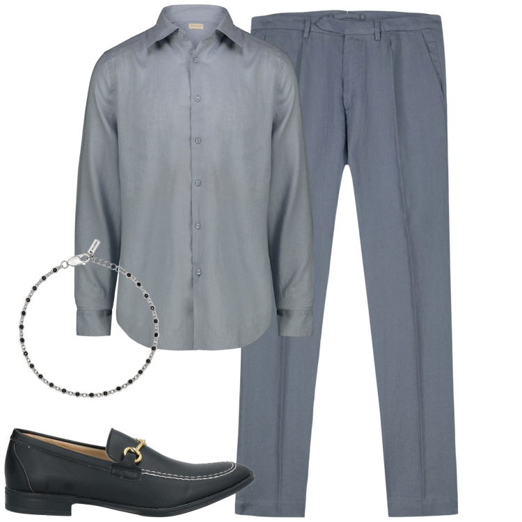 Outfit uomo - Total look #2174531. Stile Urban per Tutti i giorni. Abbinamento con scarpe stringate, braccialetti, camicie, pantaloni.