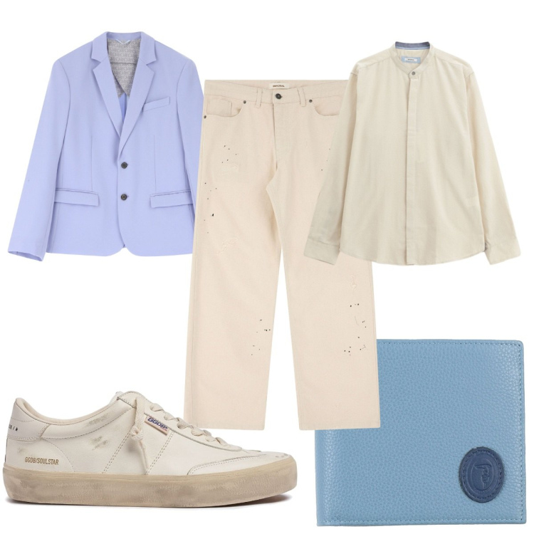 Outfit uomo - Total look #2174578. Stile Trendy per Tutti i giorni. Abbinamento con portafogli, giacche, pantaloni, camicie, sneakers.