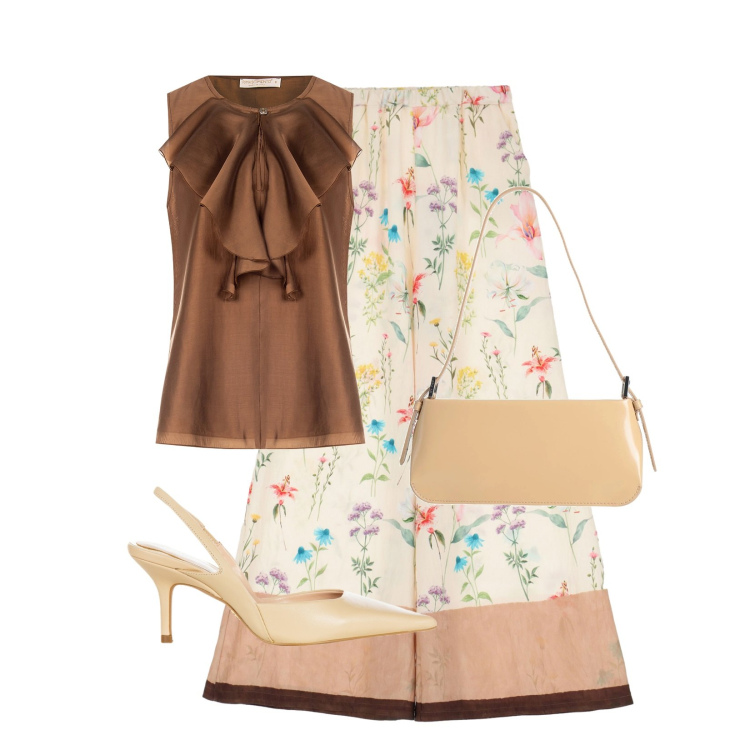 Outfit donna - Apericena!. Stile Minimal per Serata fuori. Abbinamento con borse a spalla, pantaloni, bluse, décolleté.