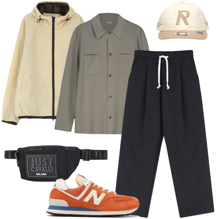 Outfit uomo - Gita in montagna. Stile Trendy per Tutti i giorni. Abbinamento con borse sportive, sneakers, giacche, pantaloni, cardigans, cappelli.