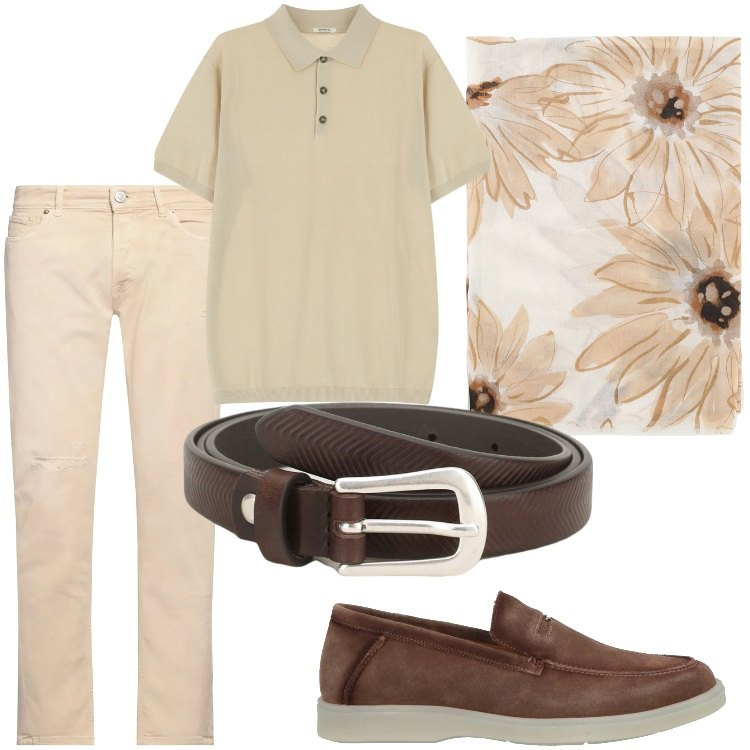 Outfit uomo - Total look #2175117. Stile Urban per Serata speciale. Abbinamento con scarpe stringate, pantaloni, cinture, polo, sciarpe e foulard.