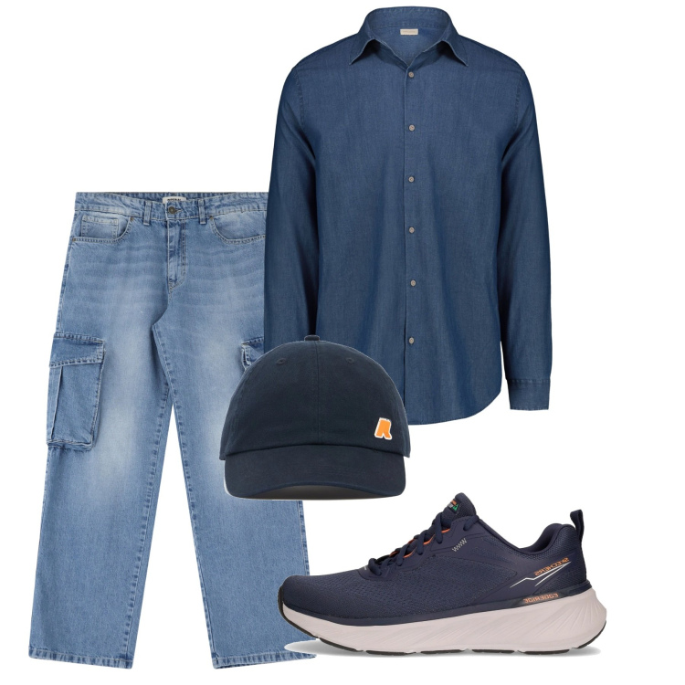 Outfit uomo - Maggio. Stile Casual per Tutti i giorni. Abbinamento con jeans, camicie, sneakers, cappelli.