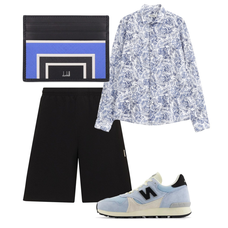 Outfit uomo - Casual corto. Stile Casual per Tutti i giorni. Abbinamento con sneakers, camicie, shorts, portafogli.