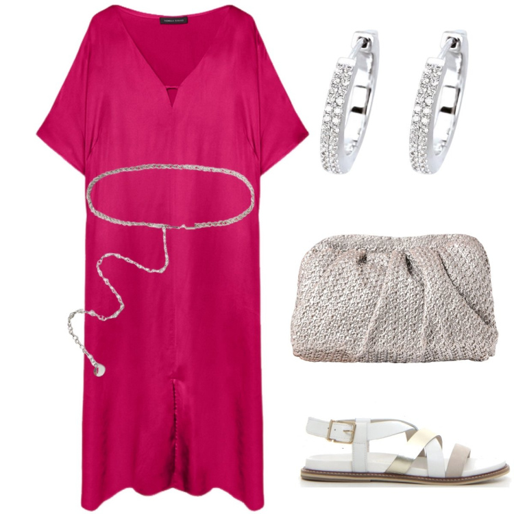 Outfit donna - Maxi dress, maxi libertà. Stile Glamour per Serata fuori. Abbinamento con orecchini, clutch, vestiti lunghi, sandali, cinture.