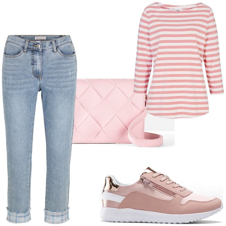 Outfit femme - Basique #2924. Style Basique pour Tous les jours. Assortir avec jeans, t-shirts, sneakers, sacs en bandoulière.