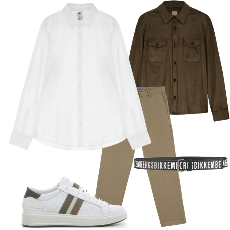 Outfit uomo - Misto lino. Stile Trendy per Tutti i giorni. Abbinamento con cinture, camicie, pantaloni chino, giacche, sneakers.