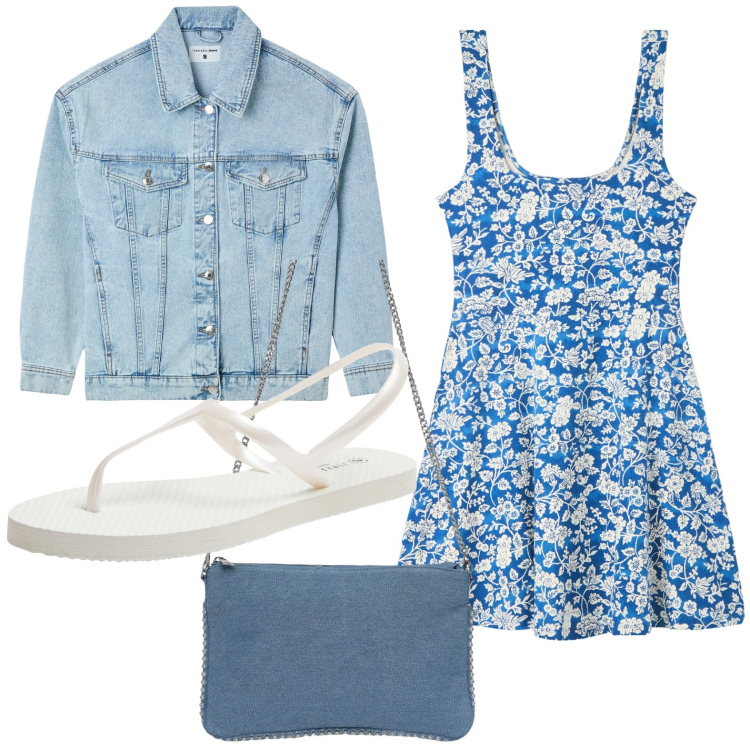 Outfit donna - Terranova - Summer Vibes. Stile Minimal per Tutti i giorni. Abbinamento con vestiti corti, sandali, borse a tracolla, cappotti.